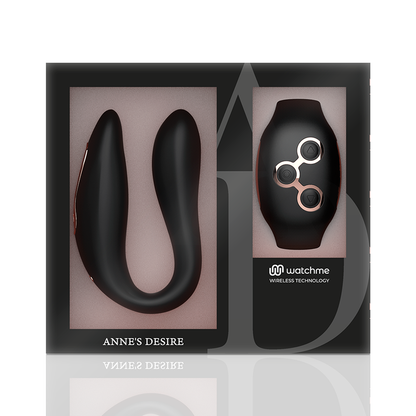 ANNE'S DESIRE Tecnologia Dual Pleasure Watchme Black Gold – Giocattolo erotico dal design sofisticato e tecnologia avanzata