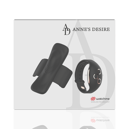 ANNE'S DESIRE Panty Pleasure Tecnología WatchMe Negro Y Dorado – Diseño Ergonómico Con Control Avanzado Para Placer Personalizado