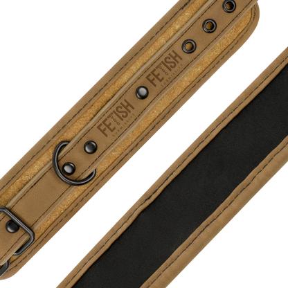 Fetish Submissive Origin – Manette in pelle vegana con fodera in neoprene morbido