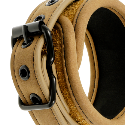 Fetish Submissive Origin – Manette in pelle vegana con fodera in neoprene morbido