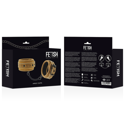 FETISH Submissive Origin – Polsini alla caviglia in pelle vegana con fodera in neoprene per comfort e stile