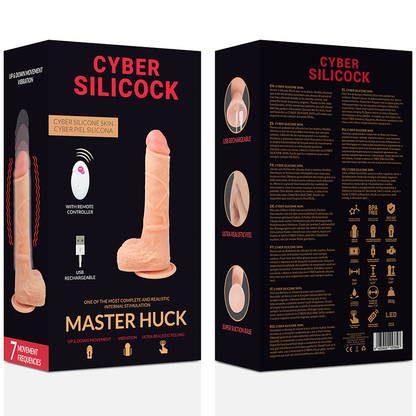 CYBER Silicock Control Remoto Master Huck – Juguete Erótico Realista De Silicona Hipoalergénica