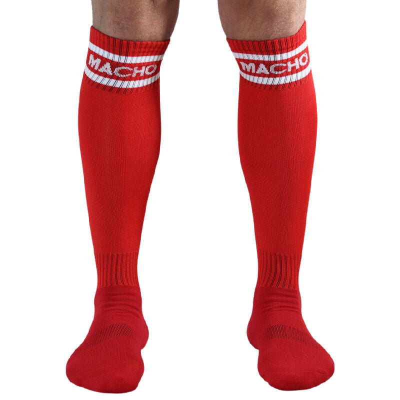 Macho Calcetines Largos Talla Única Rojo – Comodidad Y Estilo Para Uso Diario