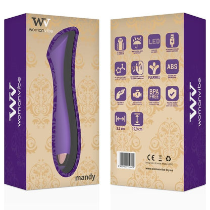 Vibratore ricaricabile Mandy WOMANVIBE – Stimolazione intensa con silicone senza ftalati