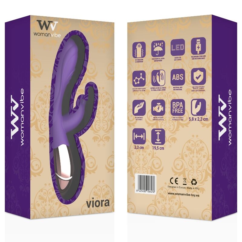 Vibratore ricaricabile Womanvibe Viora – Design curvo per una stimolazione efficace