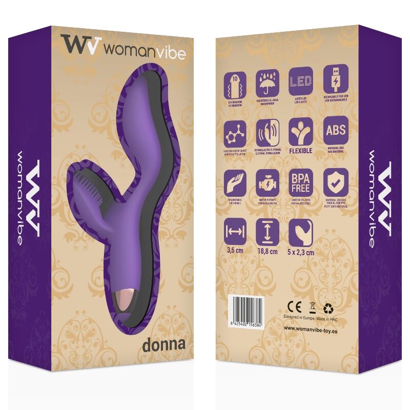 Womanvibe Donna Vibrador – Estimulador Recargable De Silicona Hipoalergénica Para Placer Intenso