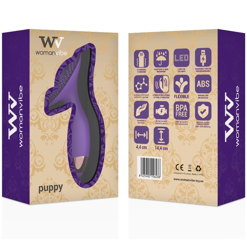 Stimolatore ricaricabile WOMANVIBE Puppy – Design ergonomico per il piacere intimo