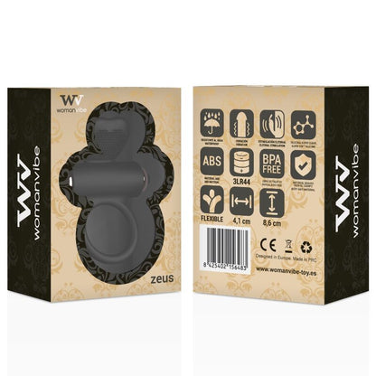Womanvibe Zeus Anillo Vibrador Silicona – Diseño Suave Con Potente Vibración Silenciosa