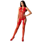 Comprar PASSION Woman BS079 Bodystocking Rojo Talla Única – Diseño Elegante de Encaje Para Resaltar la Silueta-Noxtic