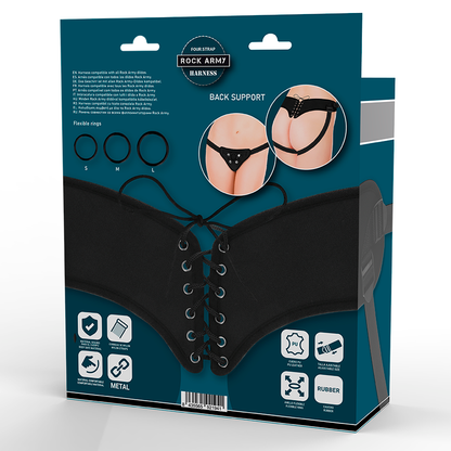 Imbragatura regolabile ROCKARMY con anelli flessibili – Design inclusivo per un piacere illimitato
