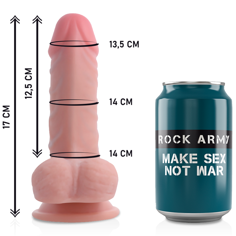 ROCKARMY - ARNES + DUAL DENSITY PANZER DILDO REALISTA 17 CM -O- 4.46 CM-ROCK ARMY-Noxtic