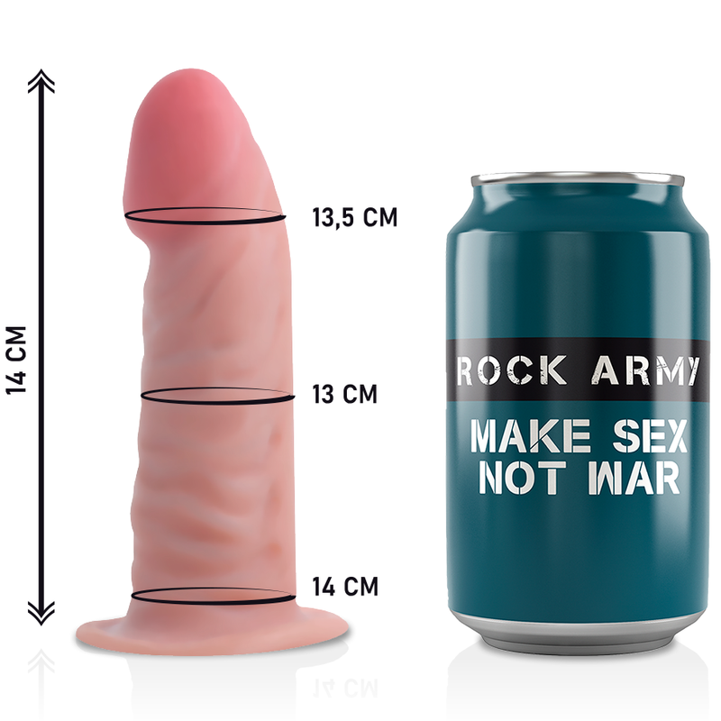 ROCKARMY - ARNES + DUAL DENSITY TIGER DILDO REALISTA 14 CM -O- 4.46 CM-ROCK ARMY-Noxtic