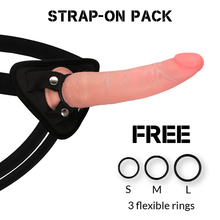 ROCKARMY - HARNESS + DUAL DENSITY CRUSADER REALISTIC DILDO 21.5 CM -O- 4.46 CM