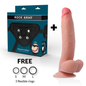 ROCKARMY - ARNÉS + DUAL DENSITY LEOPARD DILDO REALISTA 23 CM -O- 4.77 CM-ROCK ARMY-Noxtic
