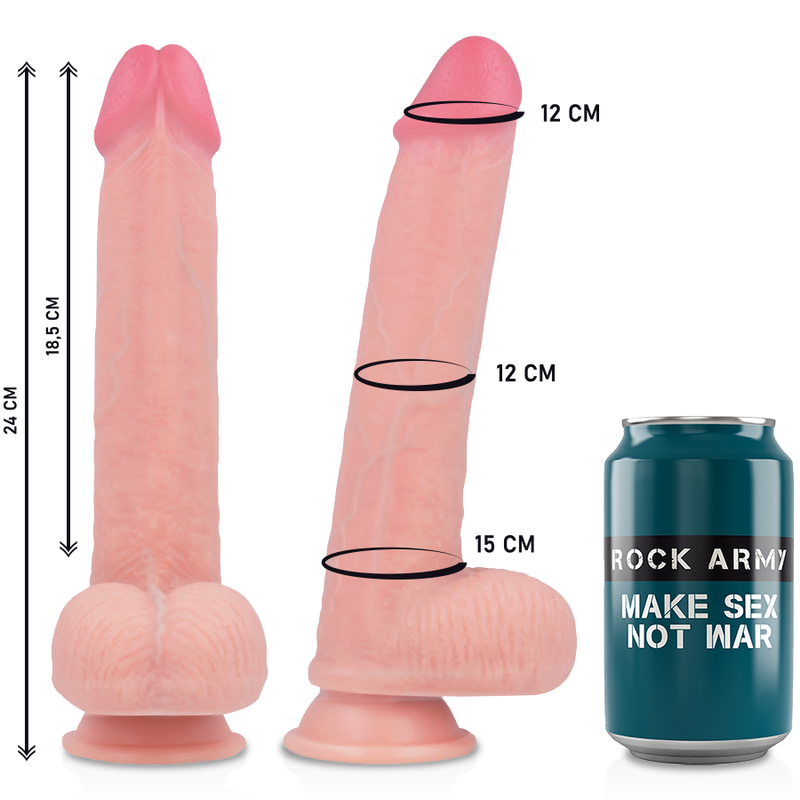 ROCKARMY Arnés Con Dildo Premium Kingcobra 24 Cm – Diseño Ergonómico Para Placer Intenso