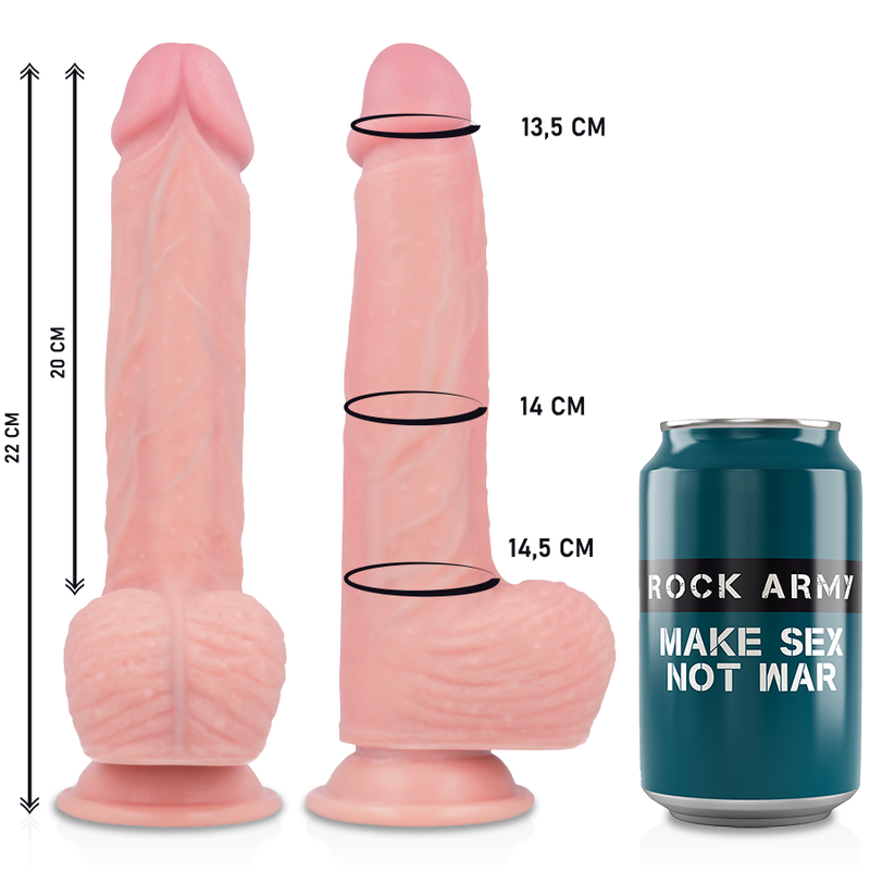 ROCKARMY - HARNESS + LIQUID SILICONE VIBRATOR REMOTE CONTROL PREMIUM APACHE 20.5 CM -OR- 4.62 CM