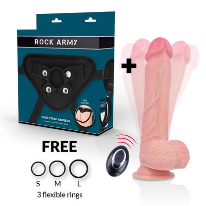 ROCKARMY Apache Remote Control Vibrating Harness – Vibratore ricaricabile in silicone liquido per l'esplorazione sensuale