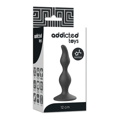 ADDICTED TOYS Plug anale 12 cm nero – Design sicuro per un piacere personale esplorativo